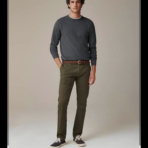 J. Crew Stretch Pants in Olive - Picture 2 of 9